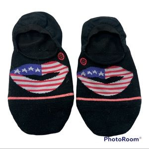 Women’s Stance Invisible Socks America Lips Sz M/L